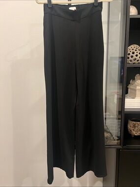 Black Wide-Leg Women's Pants